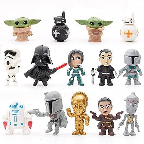 14 Pcs Star Wos cake toppers Toys set 1.5 inch PVC Model Dolls Figure Statues for the Star Wos party supplies