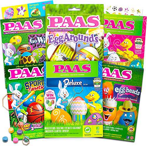 Paas Easter Egg Decorating Kit Variety Pack  6 Deluxe Egg Coloring Kits with Tools and Dye Tablets, No Duplicates (Easter Egg Decorating Supplies).