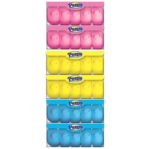 Easter Marshmallow Chicks Peeps Variety Pack 3 Ct. - 30 Chickens Total
