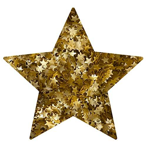 OH SWEET ART EDIBLE GLITTER GOLD STARS 0.04 Ounce Oz. Use to cakes, cupcakes, flakes, cookies