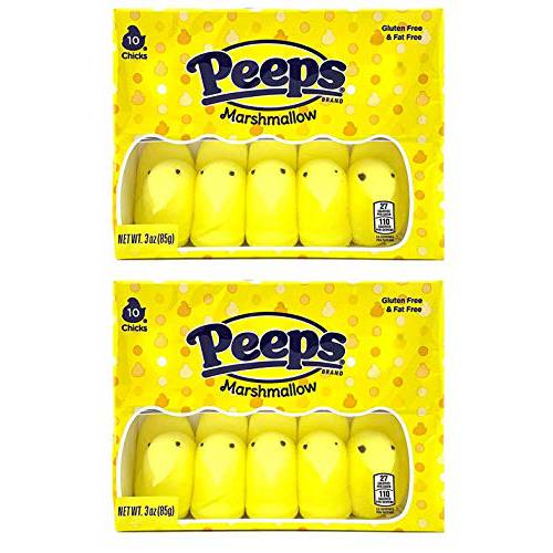 Peeps Yellow Chicks 10 Count (2 Packs)