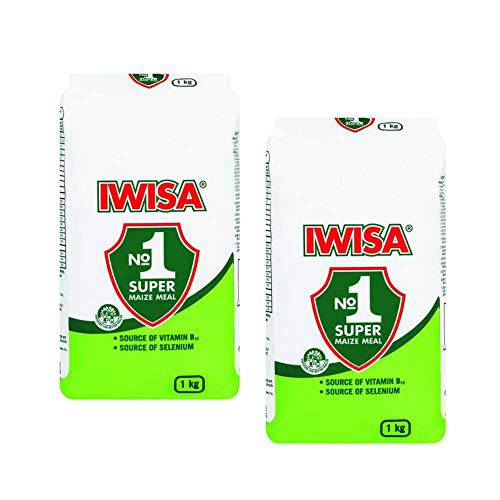Iwisa No.1 Super Maize Meal | South African Maize Meal Flour | 2kg (2 x 1kg)