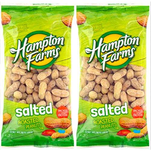 Salted Roasted Peanuts, 10-oz. Bags - 2 Packs Hearty and healthy peanuts a good source of Protein (1)