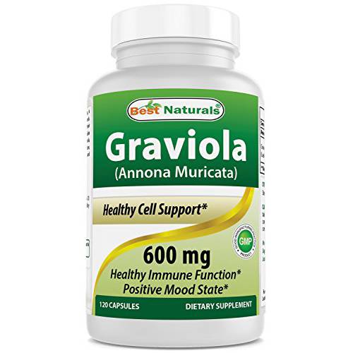 Best Naturals Graviola Capsules Annona Muricata, 600 mg, 120 Count
