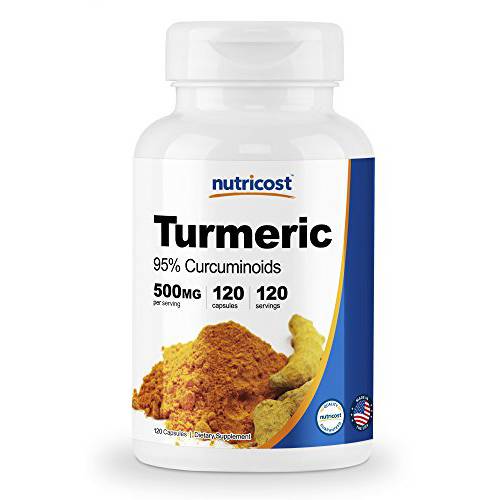 Nutricost Turmeric Curcumin with BioPerine and 95% Curcuminoids, 2300mg, 120 Capsules, Veggie Capsules, 767mg Per Cap, 40 Servings, Gluten Free, Non-GMO