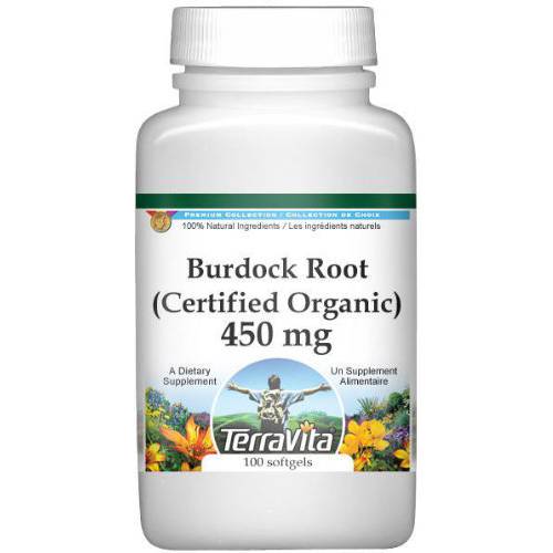 Burdock Root (Certified Organic) - 450 mg (100 Capsules, ZIN: 517584)