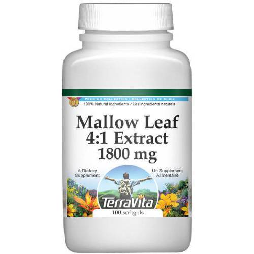 Extra Strength Mallow (Malva sylvestris) Leaf 4:1 Extract - 450 mg (100 Capsules, ZIN: 514224)