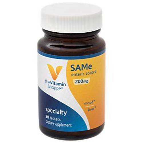 Same 200mg Supports Mood, Joint, Liver Brain Function, Once Daily Dietary Supplement Same (SADENOSYLLMETHIONINE) (50 Enteric Coated Tablets) by The Vitamin Shoppe