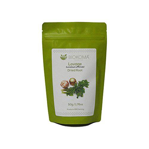 Biokoma Pure and Natural Lovage Dried Root 50g (1.76oz) in Resealable Moisture Proof Pouch