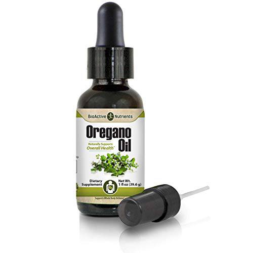 BIOACTIVE NUTRIENTS Oregano Oil Supplement - Immune System Support - Oil of Oregano Blend with Coconut Oil - Pure, Natural Essential Oils - 1 fl oz (39.6 g) / 6 Drops per Day / 150 Daily Doses