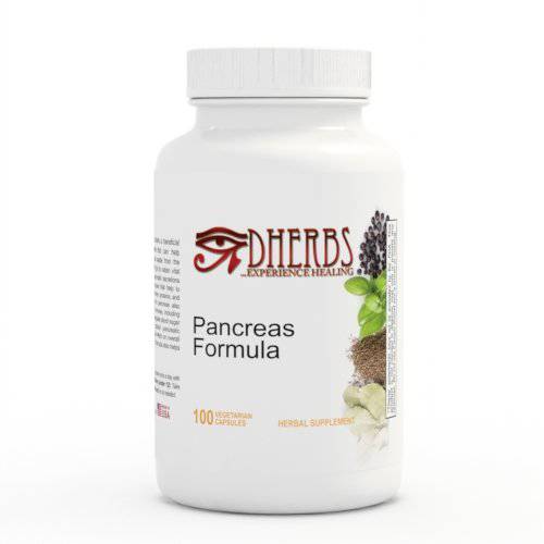 Dherbs Pancreas Support Formula with Licorice and Dandelion Root, 100 Capsules