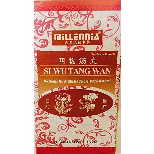Millennia Herbal Supplement - Si Wu Tang Wan - 1 Bottle (200 Pills/Bottle)