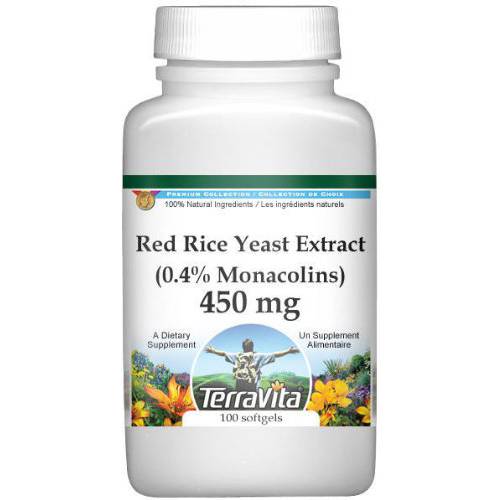 Red Yeast Rice Extract (0.4% Monacolins) - 450 mg (100 Capsules, ZIN: 512437)
