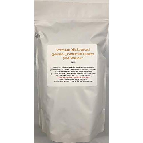 Wildcrafted German Chamomile Flowers Dried Powder |16oz 1lb | Fine Powder Aromatic Potent | Tea The Bloomin Herb Shoppe Matricaria chamomilia