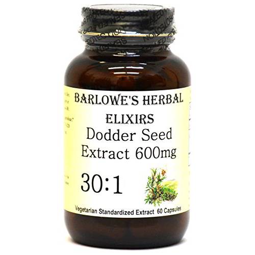 Dodder Seed Extract 20:1 (Tu Si Zi) - 60 600mg VegiCaps - Stearate Free, Bottled in Glass