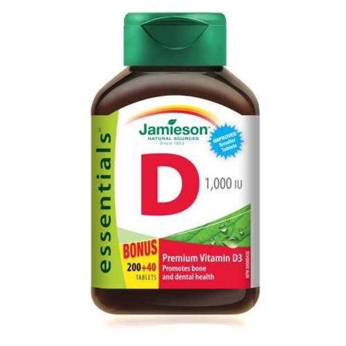 Jamieson Vitamin D 1,000 IU, 240 tabs Bonus