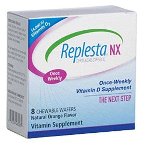 Replesta NX Once Weekly Vitamin D Wafers, Orange 8 ea (Pack of 4)
