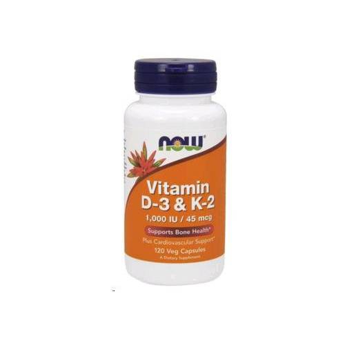Vitamin D-3 & K-2 120 VegiCaps (Pack of 2)
