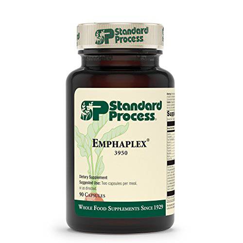 Standard Process Emphaplex - Whole Food Lungs Supplement - Lung Support Supplement, Respiratory Support, and Nervous System Supplements with Thiamin, Riboflavin, Choline, and More - 90 Capsules