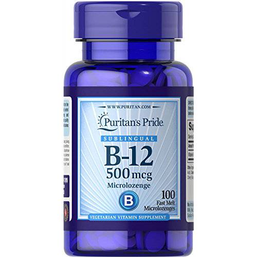 Puritan’s Pride Vitamin B-12 500 mcg Sublingual-100 Microlozenges