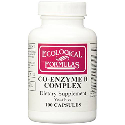 Ecological Formulas Co-Enzyme B Complex Capsules, Creamy White, 100 Count, 522021