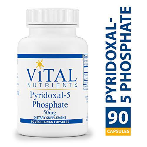 Vital Nutrients - Pyridoxal-5 Phosphate - Activated Vitamin B6 - 90 Vegetarian Capsules per Bottle - 50 mg