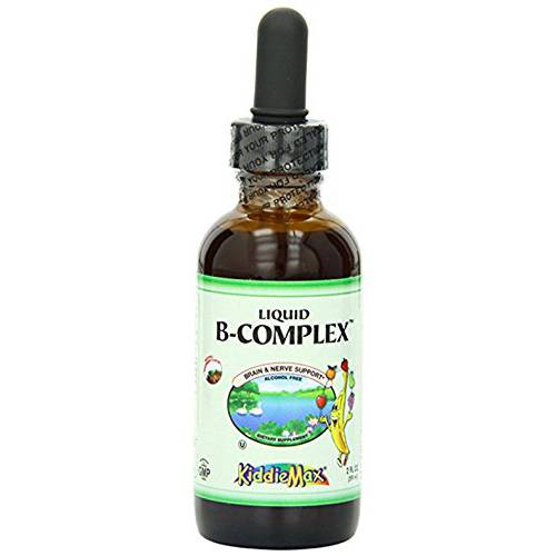 Maxi-Health Liquid Vitamin B-Complex - Raspberry Flavor - 2 Fluid Ounce Bottle - Kosher