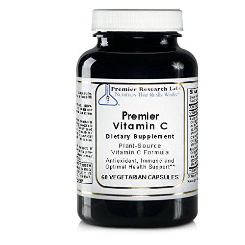 Premier Research Labs Vitamin C - Vitamin C Formula for Optimal Immune Health Support - Vegan, Non-GMO - 60 Plant-Source Capsules (30 Servings)