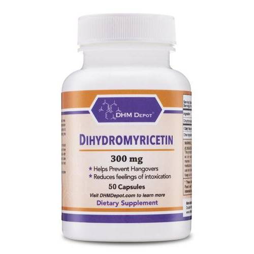 Dihydromyricetin (DHM) 50 Capsules, 300mg, Liver Support Supplement (Third Party Tested) Manufactured in The USA by Double Wood Supplements (DHM Depot)