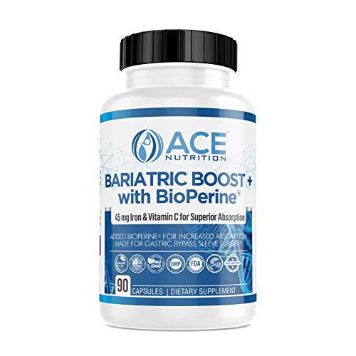 Bariatric Boost One-A-Day Multivitamin 90 Day Supply with 45mg Iron Post Gastric Bypass Sleeve Surgery | Non-GMO, Gluten Free, Bariatric Multivitamin Made in USA |