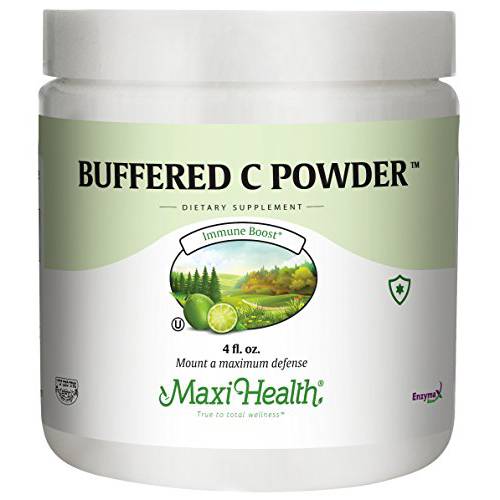Maxi Health Buffered Vitamin C Powder - High Potency -800 mg - Immune Health - 4 Ounces - Kosher