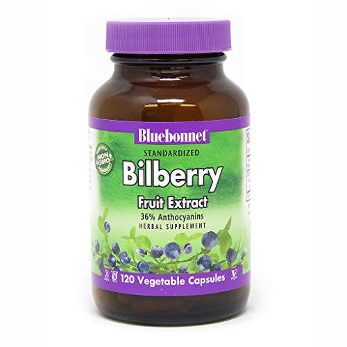 BlueBonnet Bilberry Fruit Extract Supplement, 120 Count