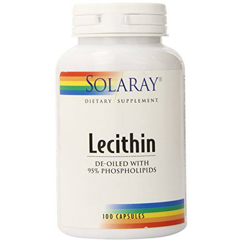 Solaray Lecithin No Oil, Capsule (Btl-Plastic) 1000mg | 100ct