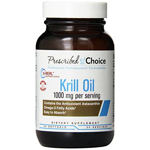 Prescribed Choice 100% Antarctic Krill Oil Softgels,1000 mg, 60 Count