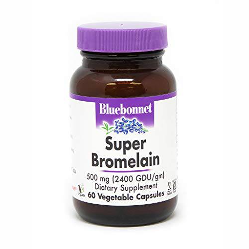 BlueBonnet Super Bromelain Vegetarian Capsules, 500 mg, 60 Count