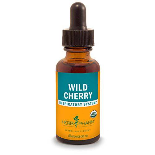 Herb Pharm Certified Organic Wild Cherry Bark Liquid Extract for Respiratory Support - 1 Ounce (DWCHER01)