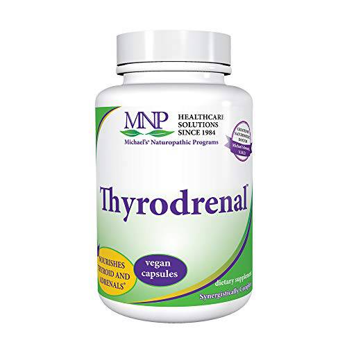 Michael’s Naturopathic Programs Thyrodrenal - 120 Vegan Capsules - Nourishes Thyroid Gland with Essential Nutrients to Function at Optimal Levels - Vegetarian - 60 Servings