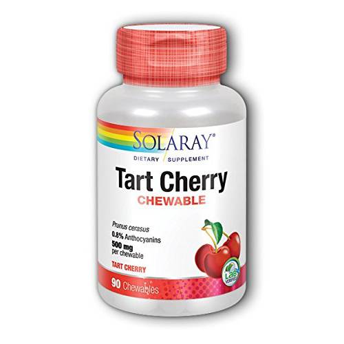 Solaray Guaranteed Potency Tart Cherry Fruit Extract, Chewable, Cherry (Btl-Plastic) 500mg | 90ct