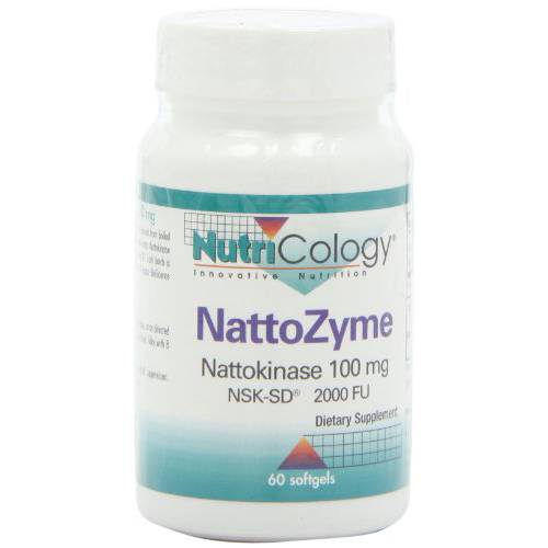 NutriCology NattoZyme 100 mg Nattokinase NSK-SD - Cardiovascular/Circulatory Health - 60 Softgels