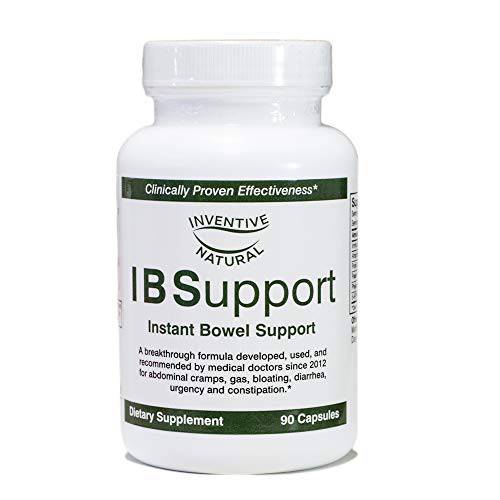 Inventive Natural IBSupport Supplement Breakthrough Formula - Balances Gut Health & Digestion - Combats Gas & Bloating - Helps Support IBS Symptoms - 90 Caps