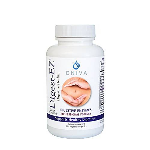 Eniva Digest-EZ Digestive Enzymes Bromelain and Papain Ginger and Alfalfa Blend(120 caps)