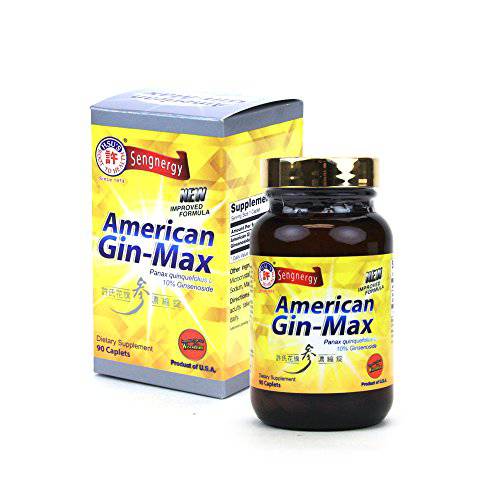 Hsu’s Ginseng SKU 1066 | American Gin-max, 90 Count | Cultivated American Ginseng from Marathon County, Wisconsin USA | 许氏花旗参濃縮錠 | 90ct Bottle, 西洋参, 10% ginsenocides, B00GK5VWB0