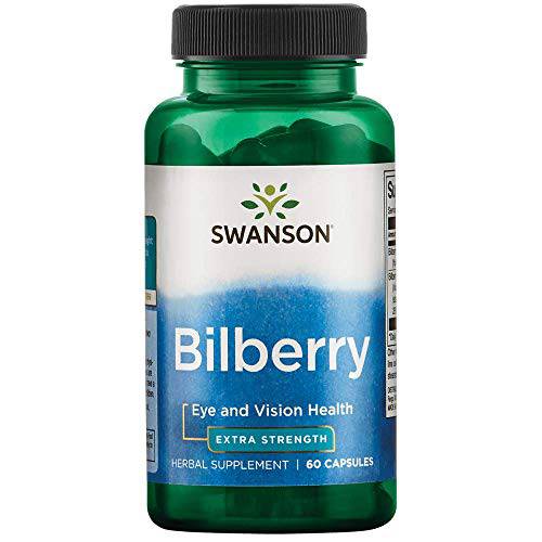 Swanson Extra-Strength Bilberry (Standardized) 100 Milligrams 60 Capsules