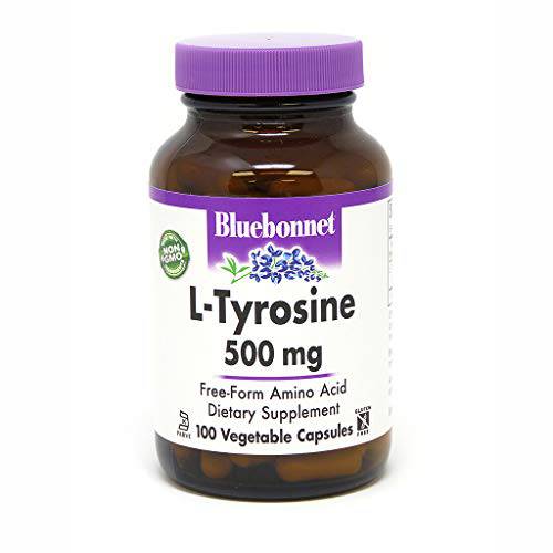 Bluebonnet Ltyrosine 500 Mg Vitamin Capsules, 100 Count