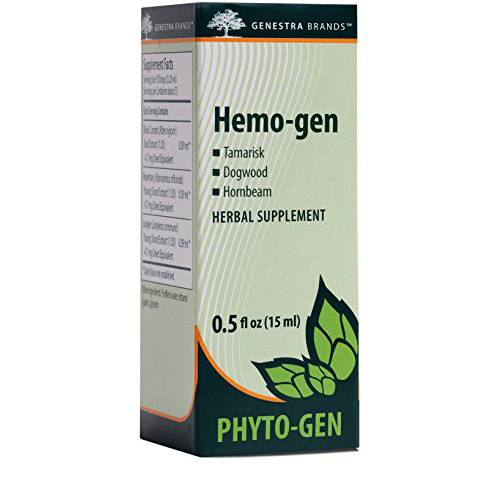 Genestra Brands Hemo-gen | Tamarisk, Dogwood, and Hornbeam Herbal Supplement | 0.5 fl. oz.