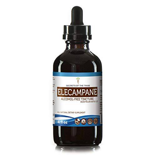 Secrets of the Tribe Elecampane Alcohol-Free Liquid Extract, Elecampane (Inula Helenium) Dried Root Tincture Supplement (4 FL OZ)