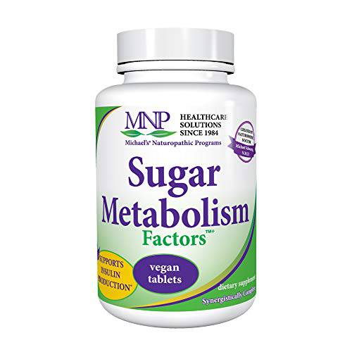 Michael’s Naturopathic Programs Sugar Metabolism Factors - 90 Vegan Tablets - Nutrients Support The Production of Insulin - Vegetarian, Gluten Free Kosher - 15 Servings