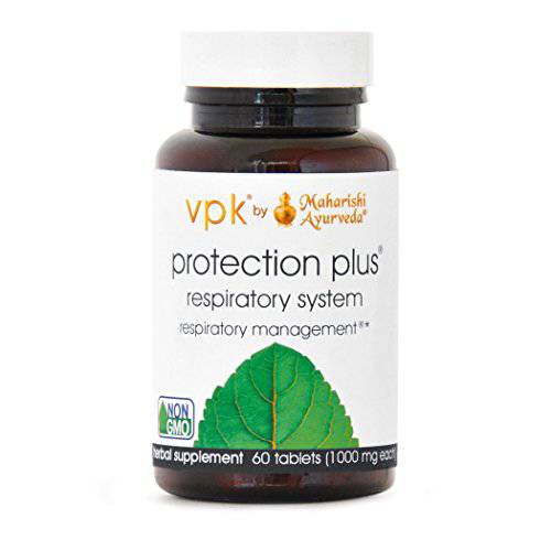 Maharishi Ayurveda - Protection Plus Respiratory Natural Herbal Lung Support Supplement | Supplementation for Bronchial & Lung Health | Detox for Respiratory System (60 Tablets-1000mg)