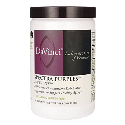 Davinci Labs Spectra Purples - Drink Mix Supplement with Antioxidants to Support Healthy Aging, Cognitive Function, Skin and Immune Health - with Protein - Vegetarian - Gluten-Free - 30 Servings