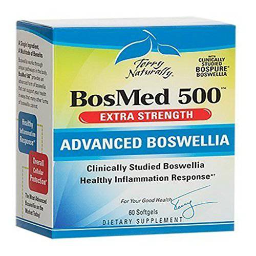 Terry Naturally BosMed 500 (2 Pack) - 500 mg Boswellia, 60 Softgels - Clinically Studied Boswellia Supplement, Supports Healthy Inflammation Response - Non-GMO, Gluten-Free - 60 Servings